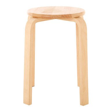 Heva Tropical Hevea Wood Stackable Round Stool - Bargainia.com - 5018705671178