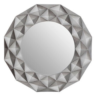 Hexa 3D Effect Light Silver Wall Mirror - Bargainia.com - 5018705382074