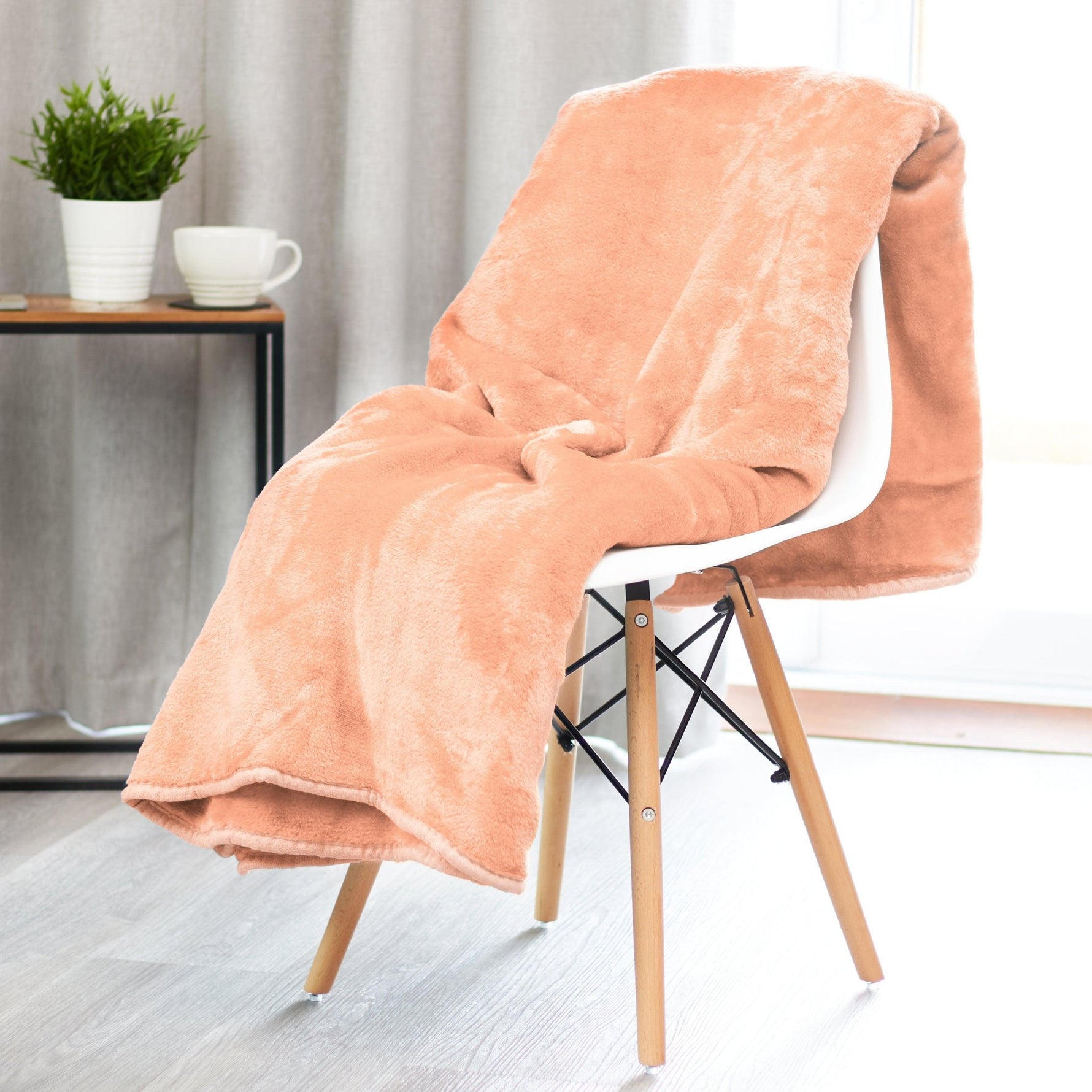 Hibernate Cosy Collection Soft Faux Mink Throw Thick Luxury Blanket - Blush Pink - Bargainia.com - 