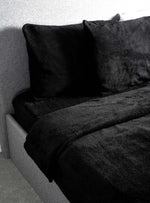 Hibernate Cosy Collection Super Soft Teddy Fleece Fitted Sheet - Black - Bargainia.com - 