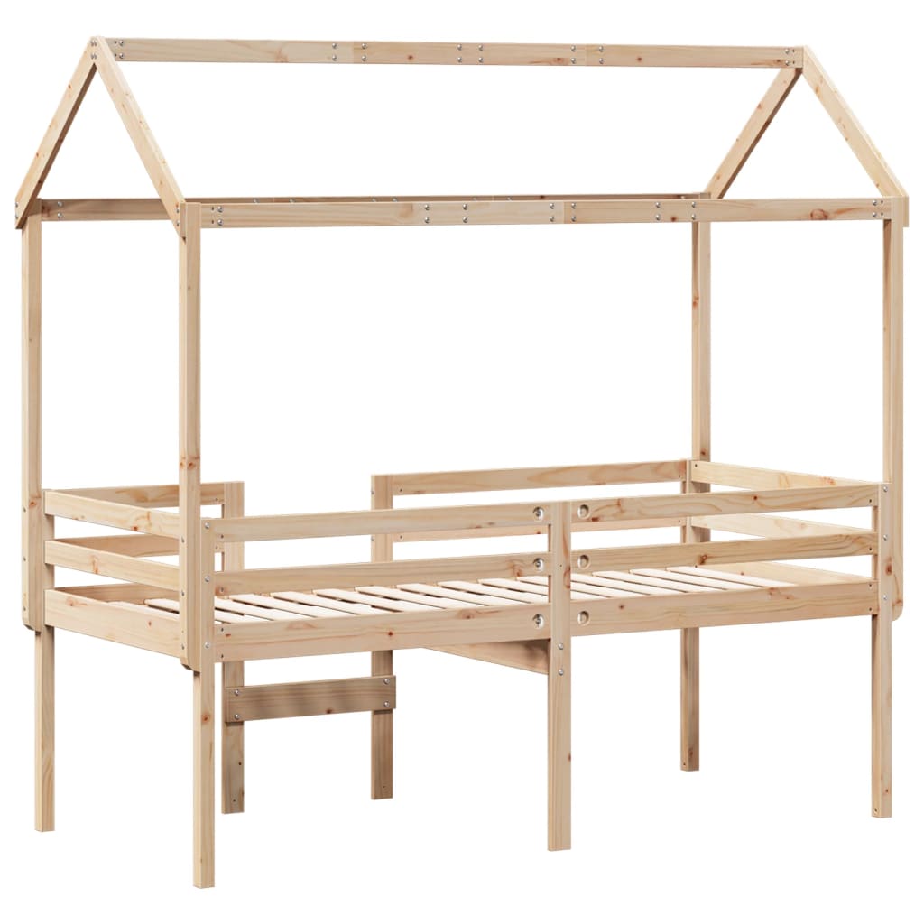 High Sleeper Bed without Mattress 80x200 cm Solid Wood Pine - Bargainia.com - 8721102670336 - 3282135