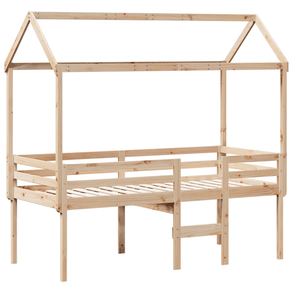 High Sleeper Bed without Mattress 80x200 cm Solid Wood Pine - Bargainia.com - 8721102670336 - 3282135