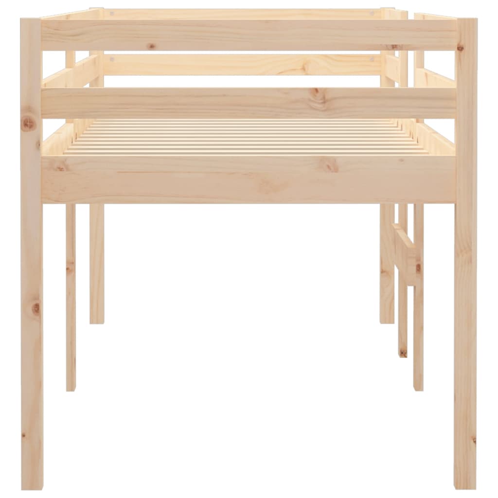 High Sleeper Bed without Mattress 90x190 cm Single Solid Wood Pine - Bargainia.com - 8720287214946 - 821614