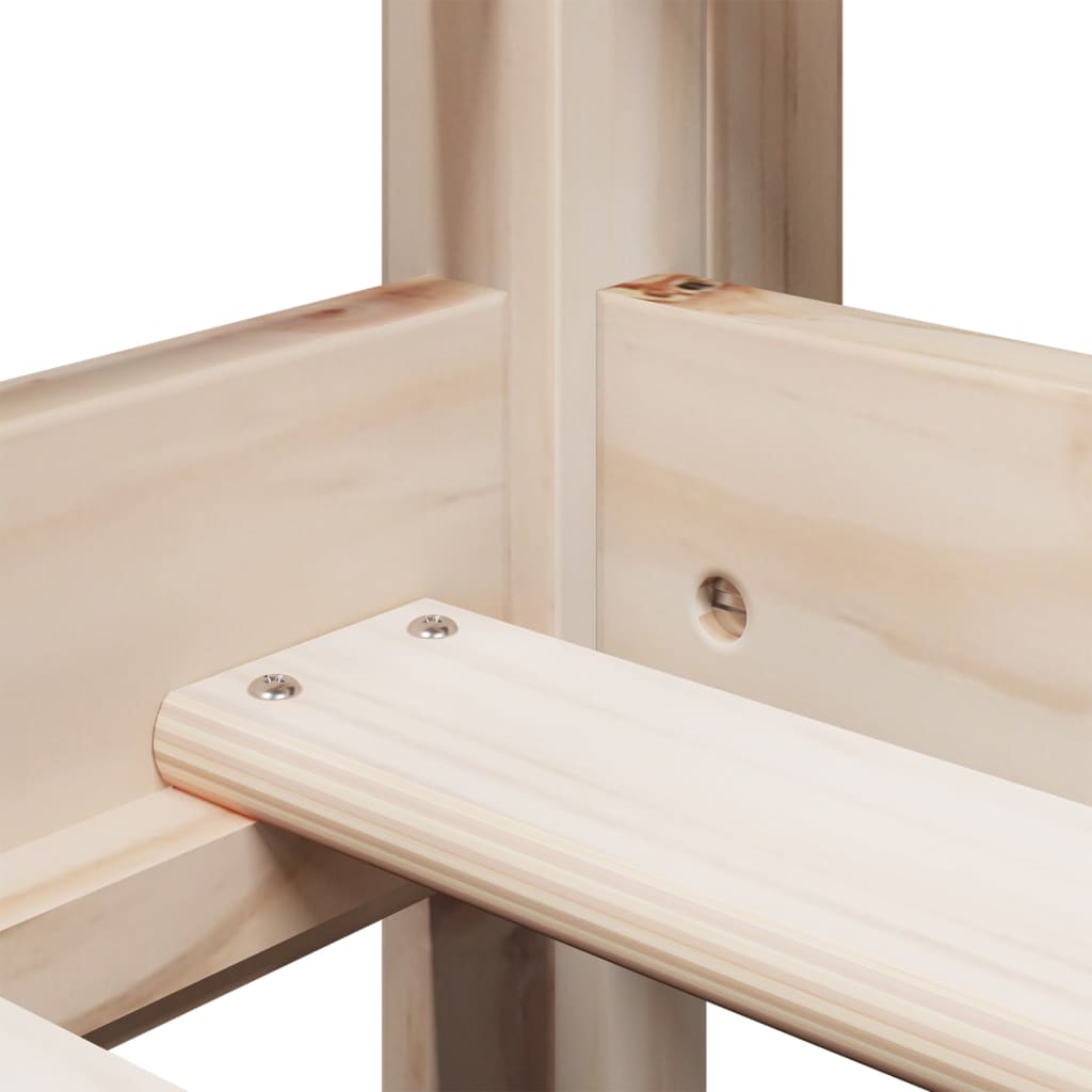 High Sleeper Bed without Mattress 90x190 cm Single Solid Wood Pine - Bargainia.com - 8721102670367 - 3282138