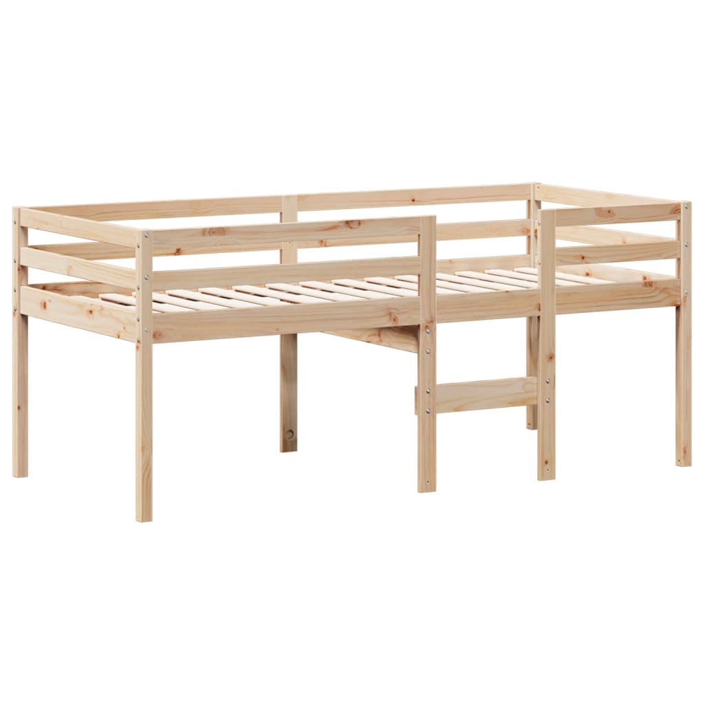 High Sleeper Bed without Mattress 90x190 cm Single Solid Wood Pine - Bargainia.com - 8721102670367 - 3282138