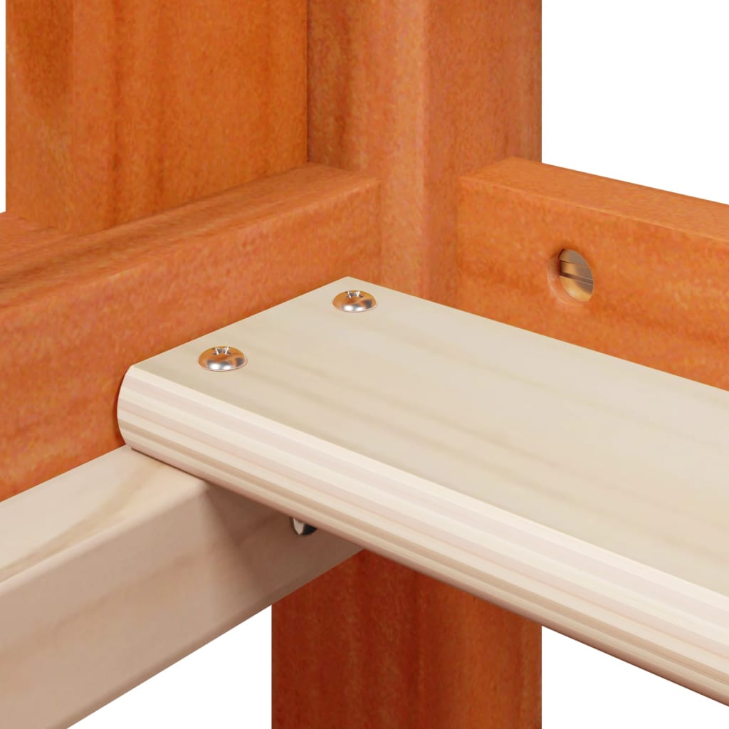 High Sleeper Bed without Mattress Wax Brown 75x190 cm Small Single Solid Wood Pine - Bargainia.com - 8721102668838 - 3281985