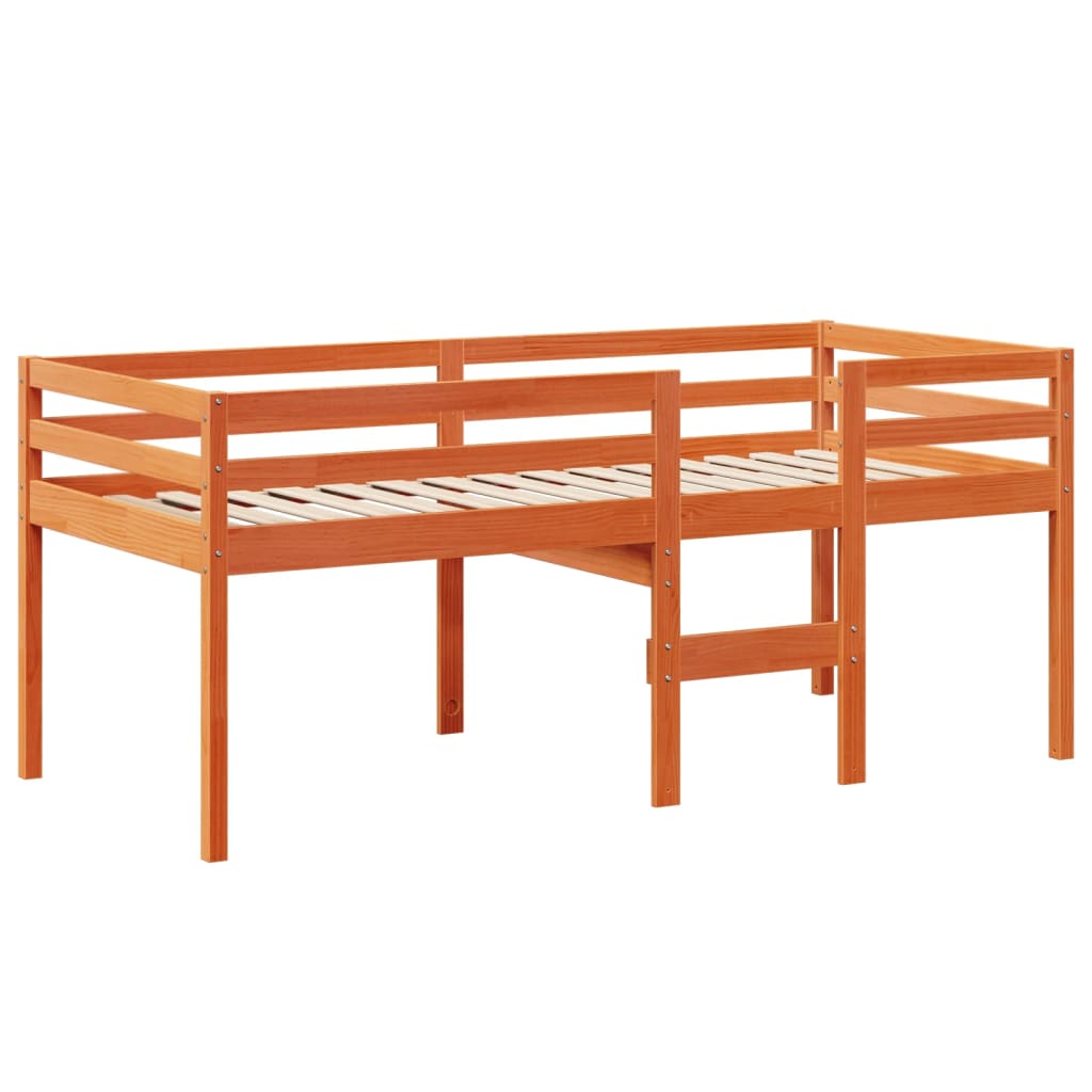 High Sleeper Bed without Mattress Wax Brown 80x200 cm Solid Wood Pine - Bargainia.com - 8721102668746 - 3281976