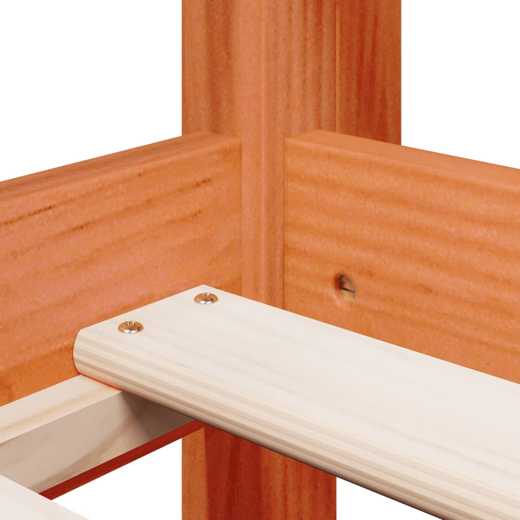 High Sleeper Bed without Mattress Wax Brown 90x200 cm Solid Wood Pine - Bargainia.com - 8721102670329 - 3282134