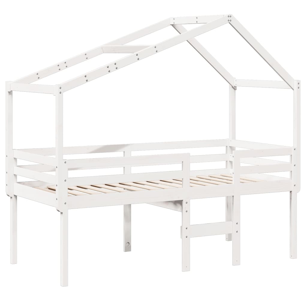 High Sleeper Bed without Mattress White 80x200 cm Solid Wood Pine - Bargainia.com - 8721102669545 - 3282056
