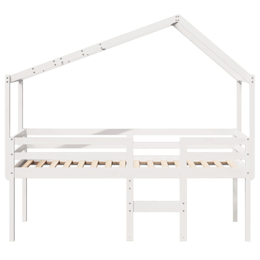 High Sleeper Bed without Mattress White 80x200 cm Solid Wood Pine - Bargainia.com - 8721102669545 - 3282056