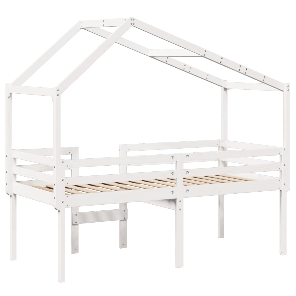 High Sleeper Bed without Mattress White 80x200 cm Solid Wood Pine - Bargainia.com - 8721102669545 - 3282056