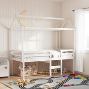 High Sleeper Bed without Mattress White 80x200 cm Solid Wood Pine - Bargainia.com - 8721102670343 - 3282136
