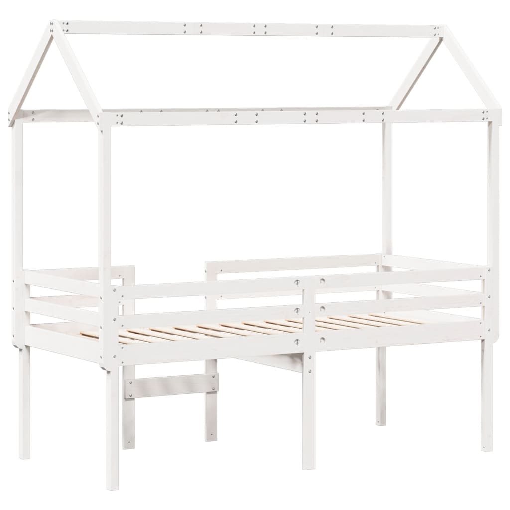 High Sleeper Bed without Mattress White 80x200 cm Solid Wood Pine - Bargainia.com - 8721102670343 - 3282136