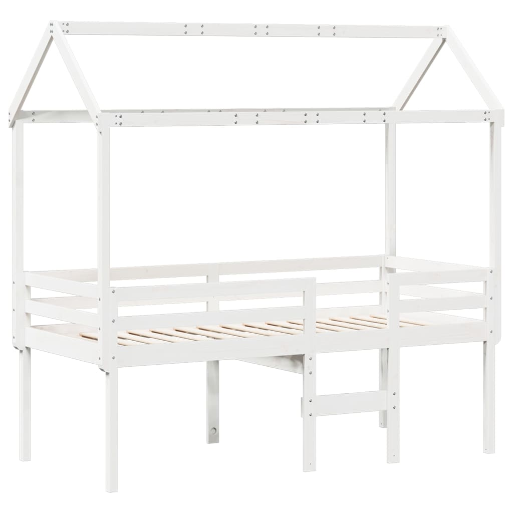 High Sleeper Bed without Mattress White 80x200 cm Solid Wood Pine - Bargainia.com - 8721102670343 - 3282136