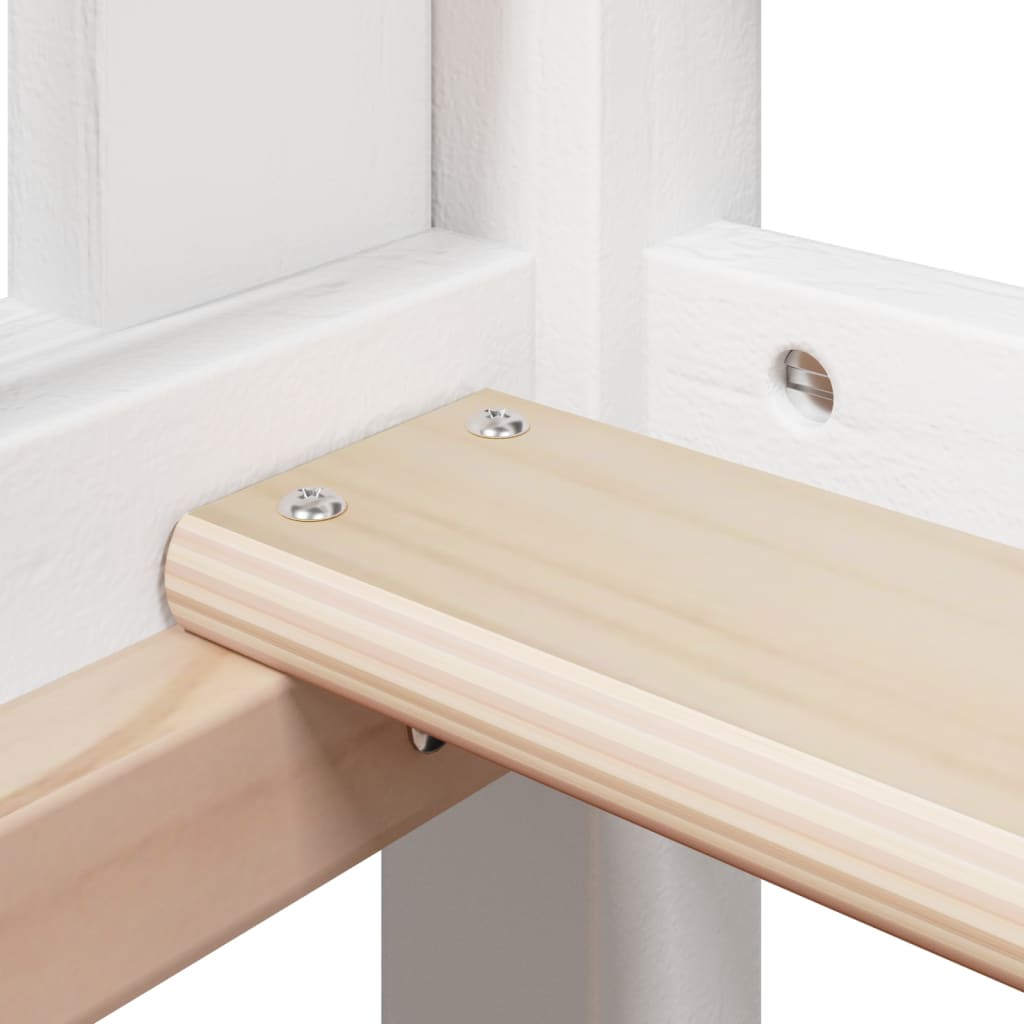 High Sleeper Bed without Mattress White 90x200 cm Solid Wood Pine - Bargainia.com - 8721102668760 - 3281978