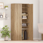 Highboard Artisan Oak 80x39x178 cm Engineered Wood - Bargainia.com - 