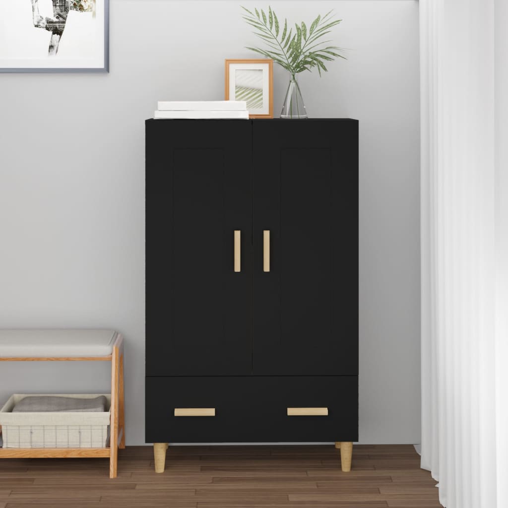 Highboard Black 70x31x115 cm Engineered Wood - Bargainia.com - 