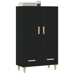 Highboard Black 70x31x115 cm Engineered Wood - Bargainia.com - 