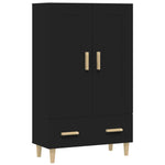 Highboard Black 70x31x115 cm Engineered Wood - Bargainia.com - 