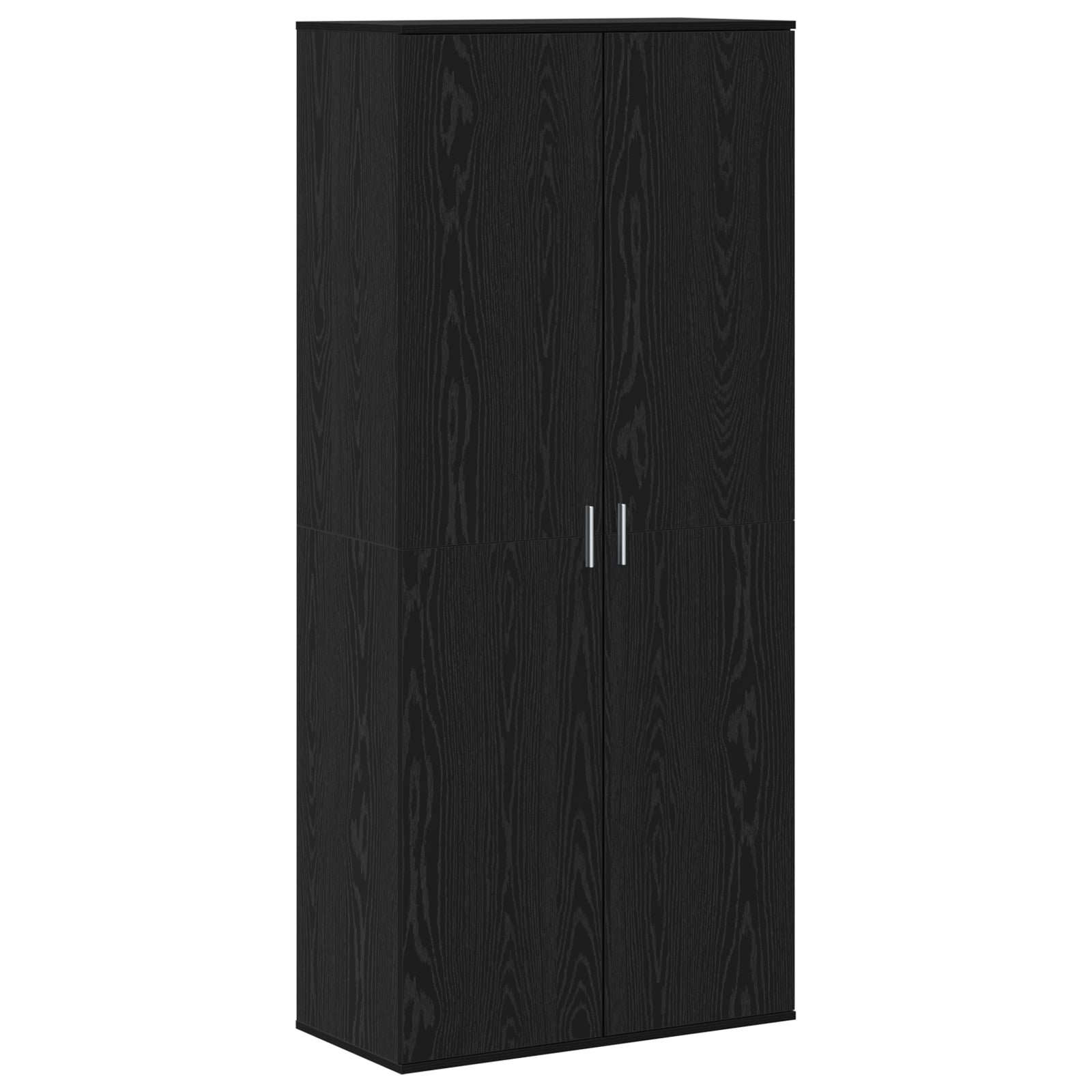 Highboard Black Oak 80x39x178 cm Engineered Wood - Bargainia.com - 