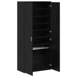 Highboard Black Oak 80x39x178 cm Engineered Wood - Bargainia.com - 