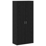 Highboard Black Oak 80x39x178 cm Engineered Wood - Bargainia.com - 