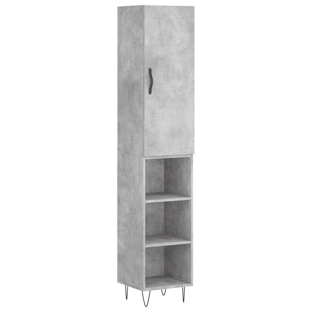 Highboard Concrete Grey 34.5x34x180 cm Engineered Wood - Bargainia.com - 