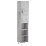 Highboard Concrete Grey 34.5x34x180 cm Engineered Wood - Bargainia.com - 