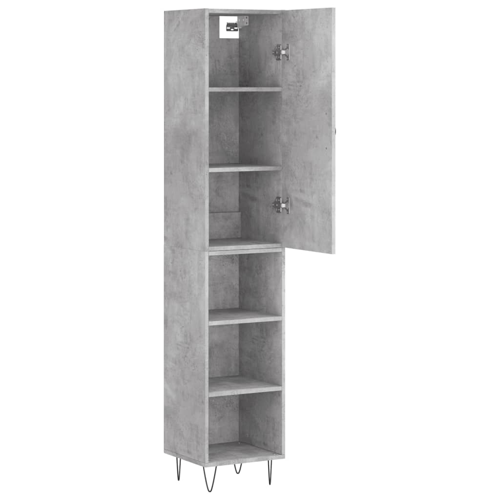 Highboard Concrete Grey 34.5x34x180 cm Engineered Wood - Bargainia.com - 