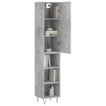 Highboard Concrete Grey 34.5x34x180 cm Engineered Wood - Bargainia.com - 