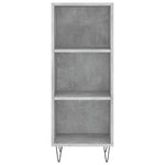 Highboard Concrete Grey 34.5x34x180 cm Engineered Wood - Bargainia.com - 