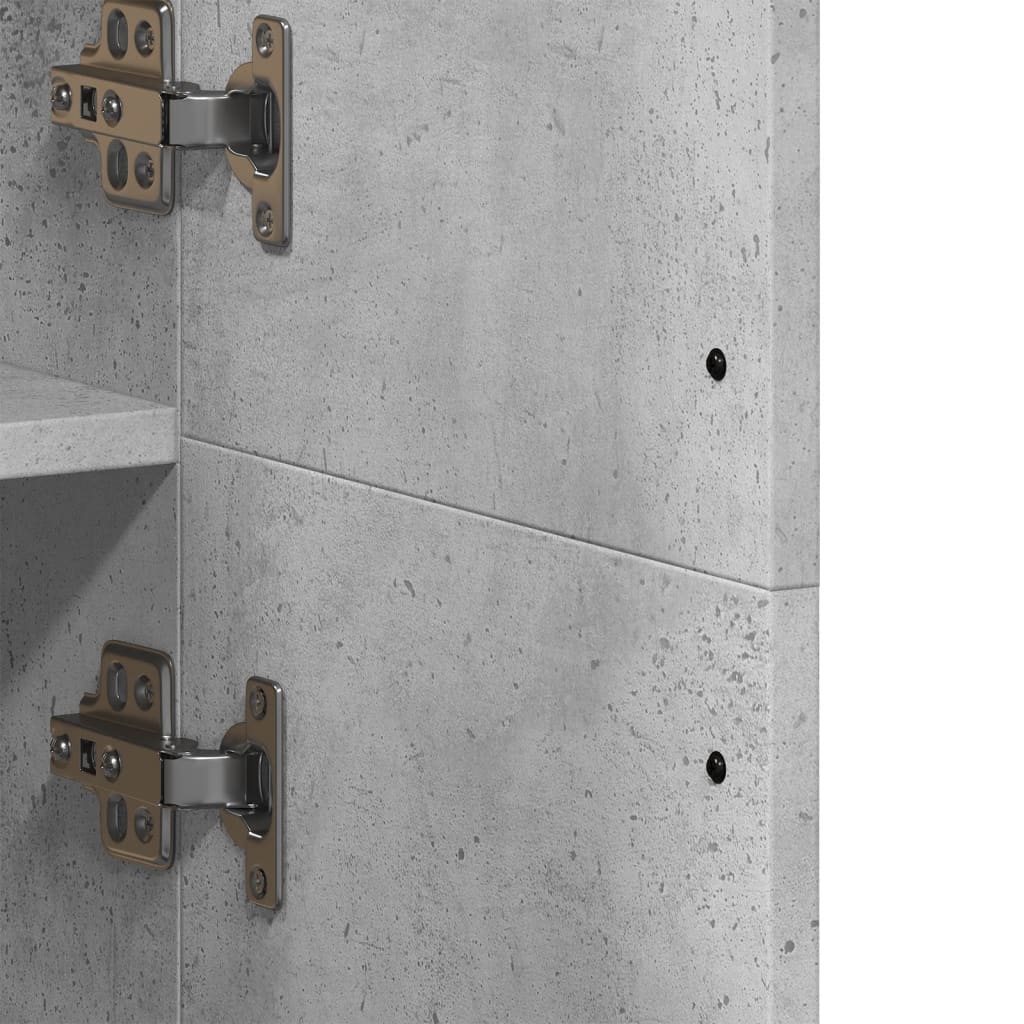 Highboard Concrete Grey 70x35x180 cm Engineered Wood - Bargainia.com - 