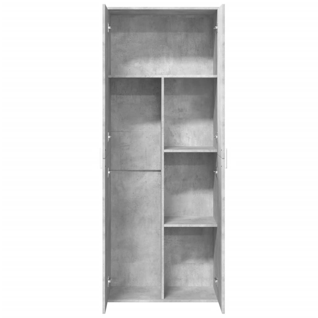 Highboard Concrete Grey 70x35x180 cm Engineered Wood - Bargainia.com - 