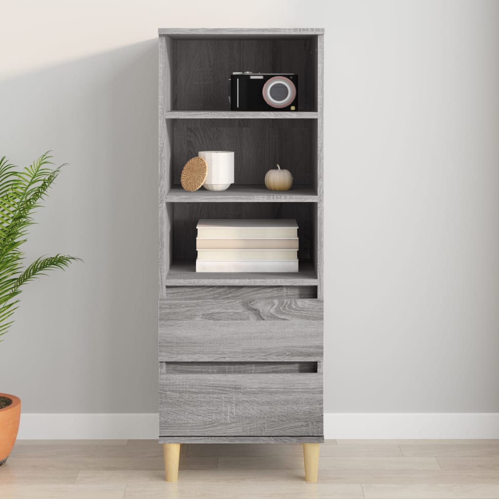 Highboard Grey Sonoma 40x36x110 cm Engineered Wood - Bargainia.com - 
