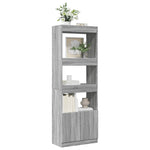 Highboard Grey Sonoma 63x33x180 cm Engineered Wood - Bargainia.com - 