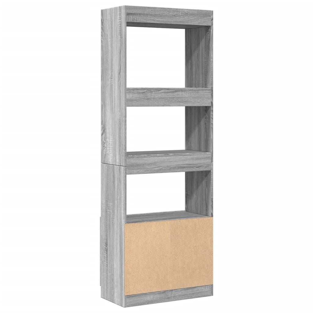 Highboard Grey Sonoma 63x33x180 cm Engineered Wood - Bargainia.com - 8721158405609 - 3309605