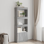Highboard Grey Sonoma 63x33x180 cm Engineered Wood - Bargainia.com - 8721158405609 - 3309605