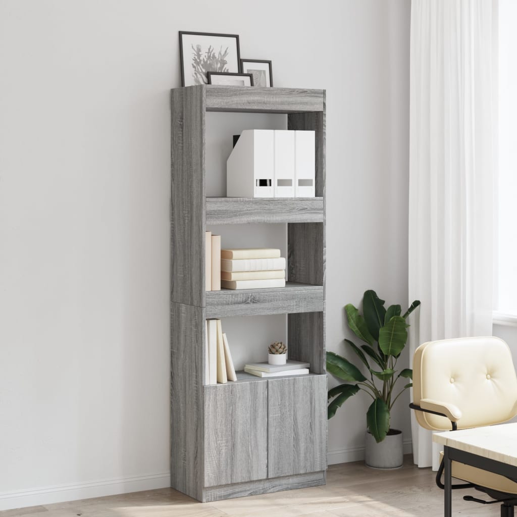 Highboard Grey Sonoma 63x33x180 cm Engineered Wood - Bargainia.com - 8721158405609 - 3309605