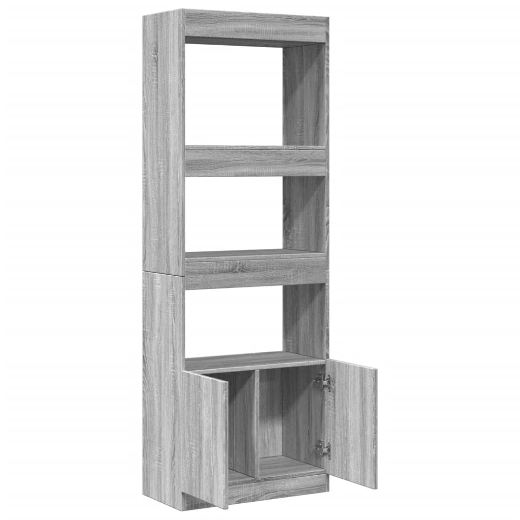 Highboard Grey Sonoma 63x33x180 cm Engineered Wood - Bargainia.com - 8721158405609 - 3309605