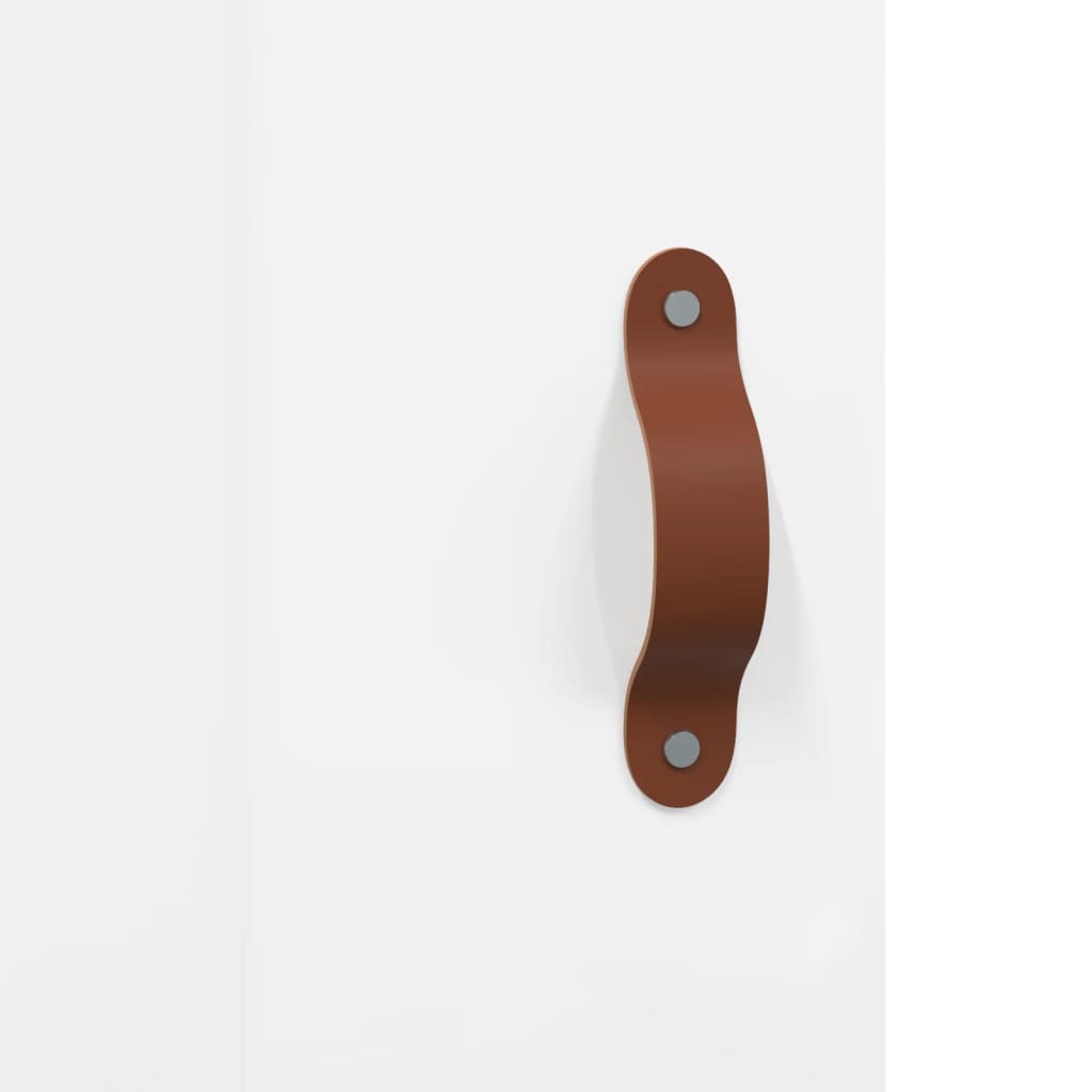 Highboard High Gloss White 34.5x34x180 cm Engineered Wood - Bargainia.com - 