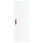 Highboard High Gloss White 34.5x34x180 cm Engineered Wood - Bargainia.com - 