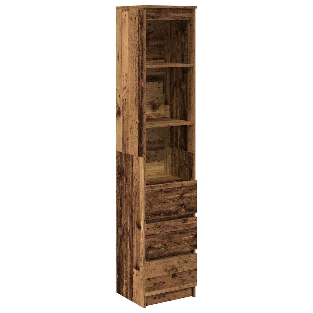Highboard Old Wood 37.5x35x180 cm Engineered Wood - Bargainia.com - 