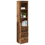 Highboard Old Wood 37.5x35x180 cm Engineered Wood - Bargainia.com - 