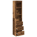 Highboard Old Wood 37.5x35x180 cm Engineered Wood - Bargainia.com - 