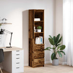 Highboard Old Wood 37.5x35x180 cm Engineered Wood - Bargainia.com - 