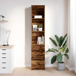 Highboard Old Wood 37.5x35x180 cm Engineered Wood - Bargainia.com - 