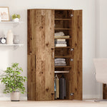 Highboard Old Wood 80x39x178 cm Engineered Wood - Bargainia.com - 