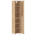 Highboard Sonoma Oak 34.5x34x180 cm Engineered Wood - Bargainia.com - 