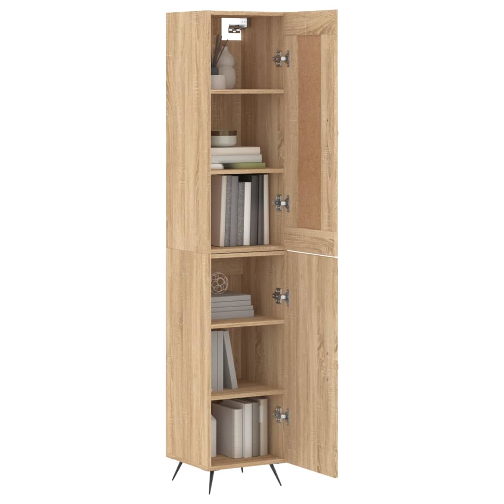 Highboard Sonoma Oak 34.5x34x180 cm Engineered Wood - Bargainia.com - 