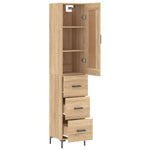 Highboard Sonoma Oak 34.5x34x180 cm Engineered Wood - Bargainia.com - 